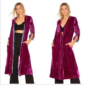 Free people Dhalia velvet duster